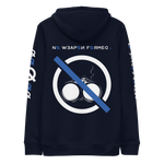 NO WEAPON FORM "SHOTGUN" BLACK/BLUE - Unisex essential eco hoodie navy back