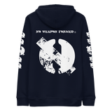 NO WEAPON FORMED DRIPPING BLACK/WHITE LOGO - Unisex essential eco hoodie