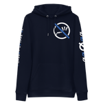 NO WEAPON FORM "SHOTGUN" BLACK/BLUE - Unisex essential eco hoodie navy front