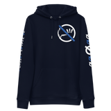 NO WEAPON FORM "SHOTGUN" BLACK/BLUE - Unisex essential eco hoodie navy front