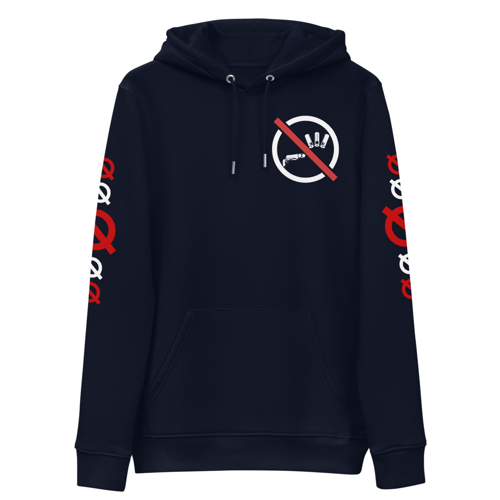 NO WEAPON FORMED 'SHOTGUN' BLACK/RED/WHITE - Unisex essential eco hoodie