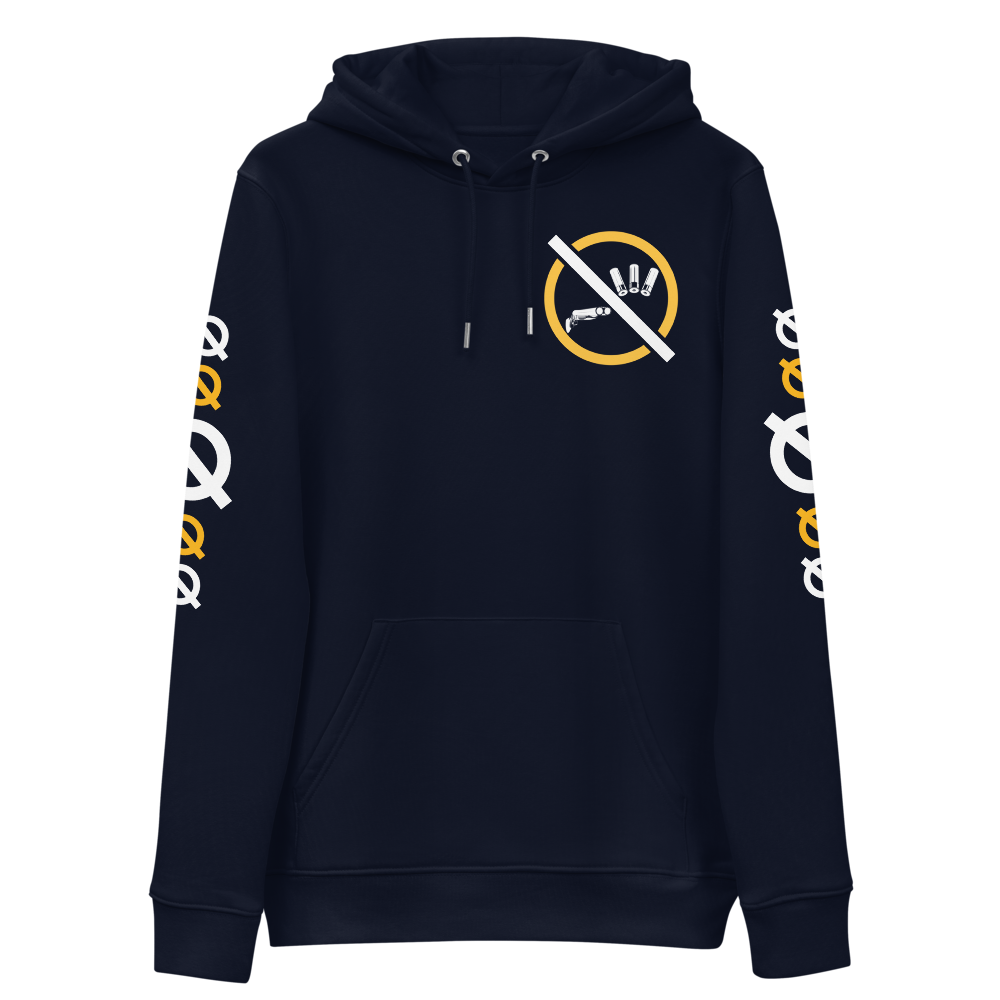 NO WEAPON FORMED 'SHOTGUN' BLACK/YELLOW/WHITE - Unisex essential eco hoodie