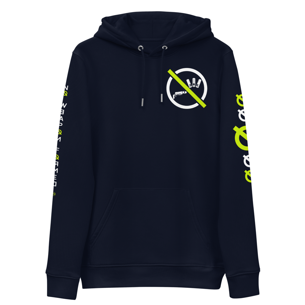 NO WEAPON FORMED 'SHOTGUN' Neon/Black/White - Unisex essential eco hoodie