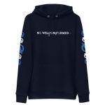 NO WEAPON FORMED 'ARROW & FEATHERS OF PROTECTION' BLUE/WHITE - Unisex essential eco hoodie