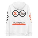 NO WEAPON FORMED "SNAKES" BLACK/ORANGE - Unisex essential eco hoodie white back