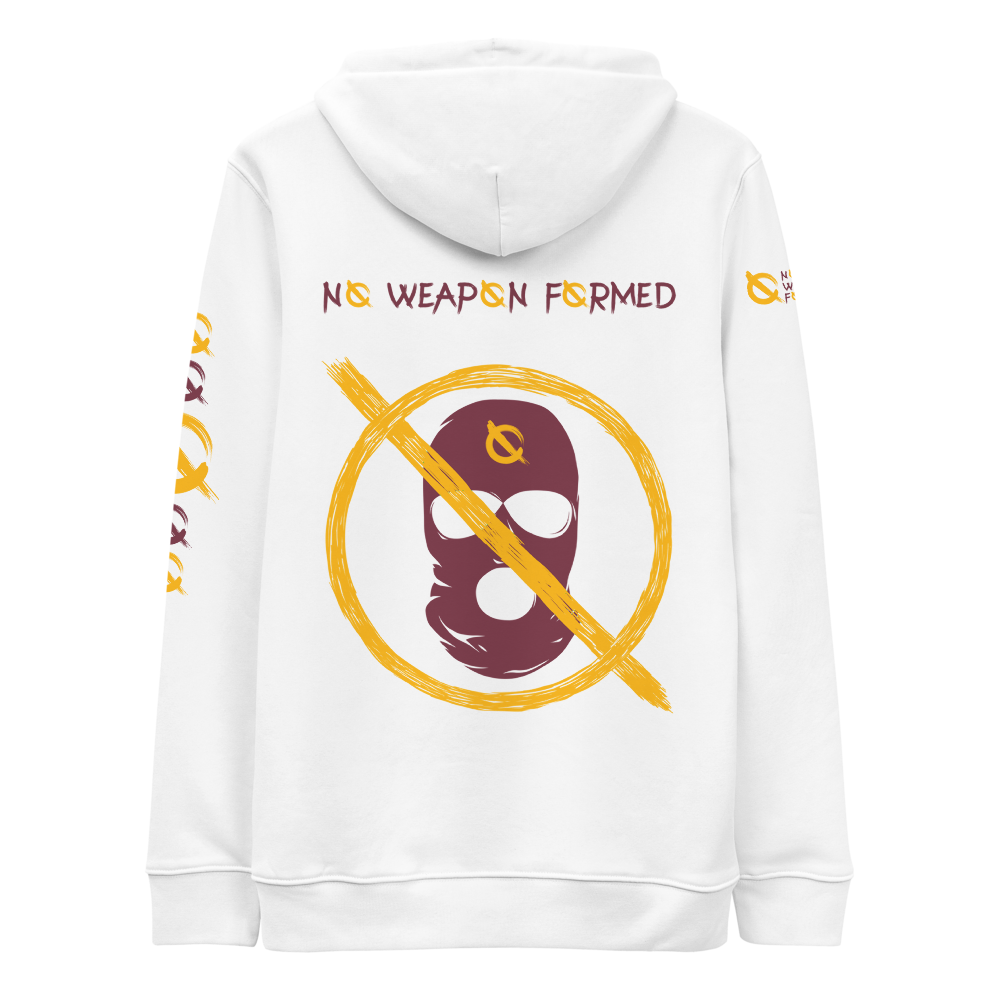 NO WEAPON FORMED 'ROBBER/OPPS' BURGUNDY/GOLD - Unisex essential eco hoodie