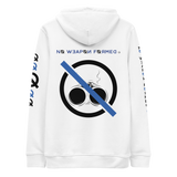 NO WEAPON FORM "SHOTGUN" BLACK/BLUE - Unisex essential eco hoodie white back