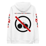 NO WEAPON FORMED "SHOTGUN" BLACK/RED/WHITE - Unisex essential eco hoodie white back