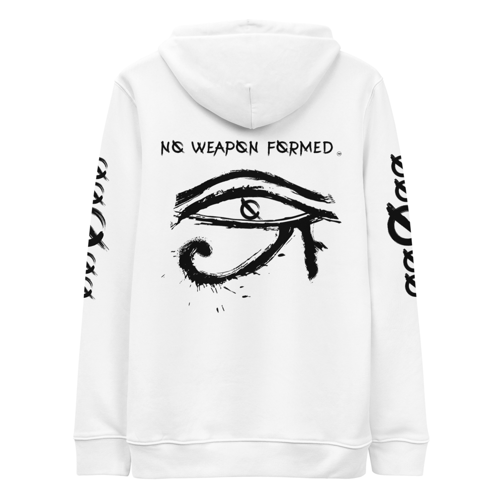 NO WEAPON FORMED HORUS EYE BLACK/WHITE - Unisex essential eco hoodie