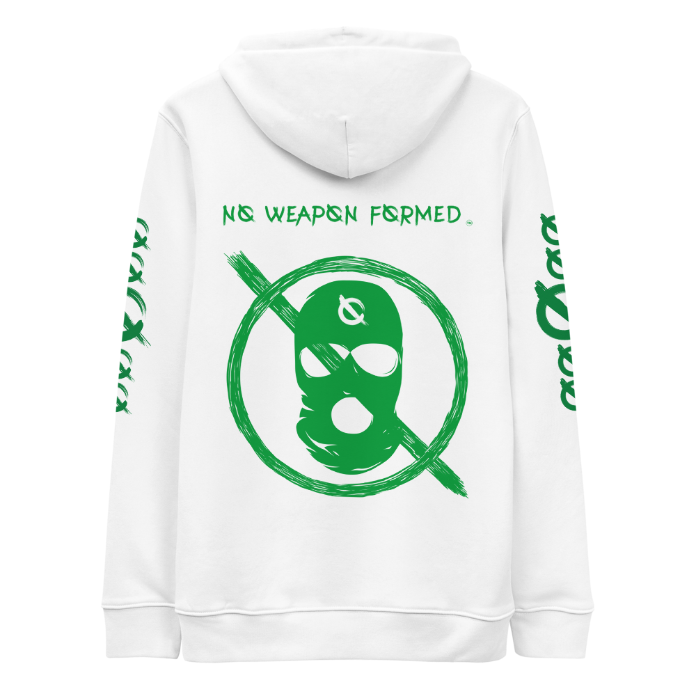 NO WEAPON FORMED 'ROBBER/OPPS' GREEN - Unisex essential eco hoodie