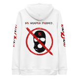 NO WEAPON FORMED 'ROBBER/OPPS' RED/WHITE/BLACK - Unisex essential eco hoodie