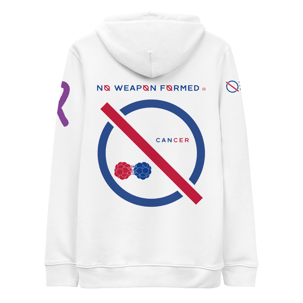 NO WEAPON FORMED 'CANCER' BLUE/RED - Unisex essential eco hoodie