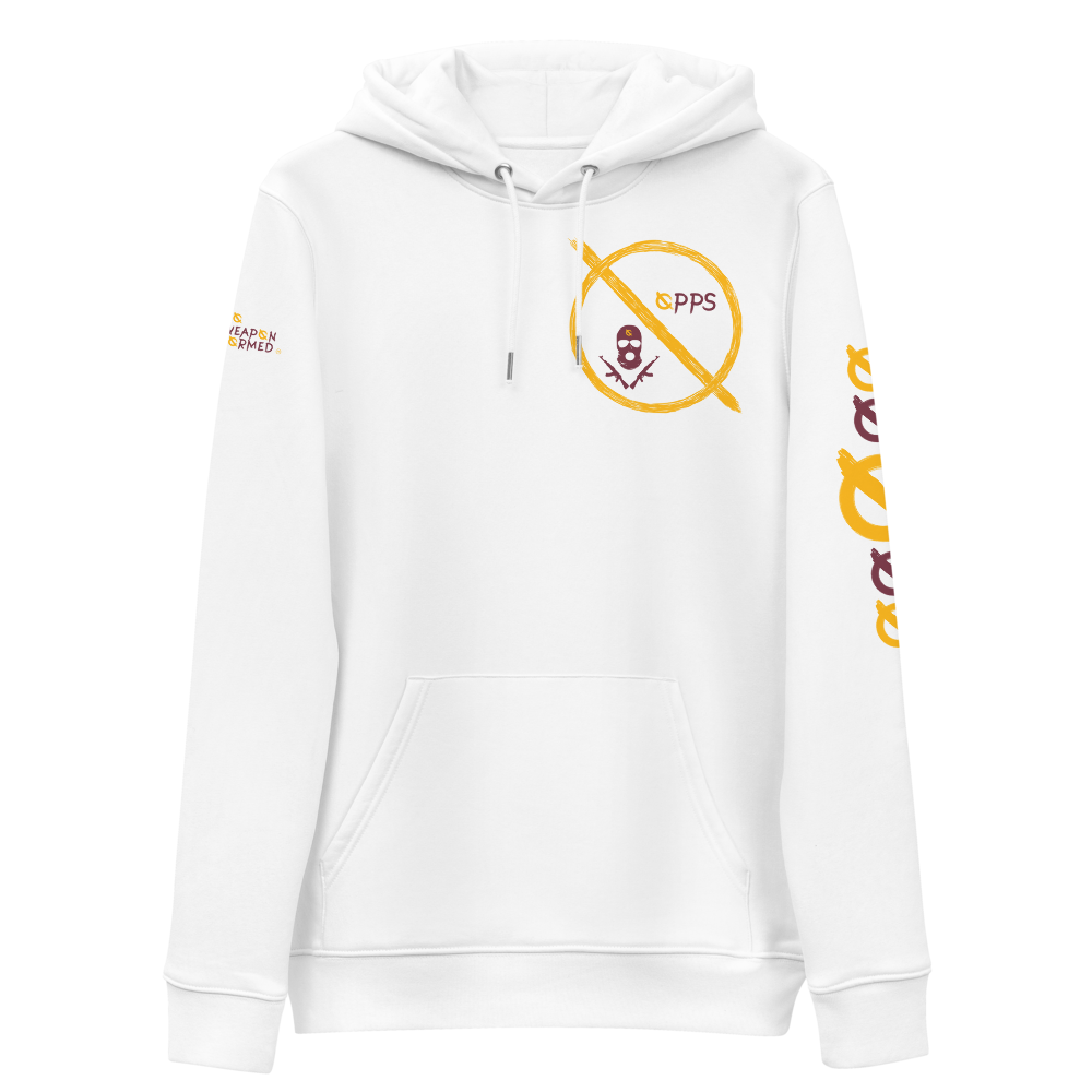 NO WEAPON FORMED 'ROBBER/OPPS' BURGUNDY/GOLD - Unisex essential eco hoodie