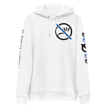 NO WEAPON FORM "SHOTGUN" BLACK/BLUE - Unisex essential eco hoodie white front