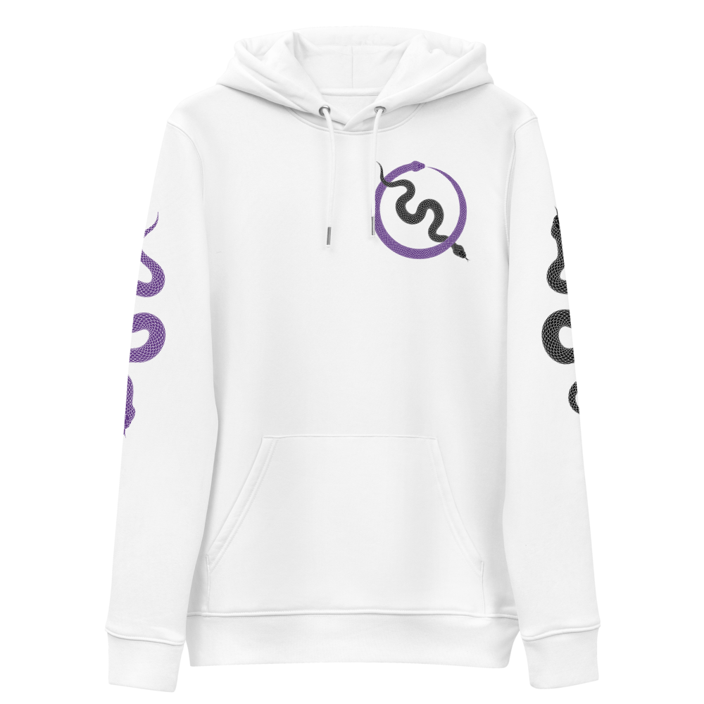 NO WEAPON FORMED "SNAKES" PURPLE/BLACK - Unisex essential eco hoodie front white