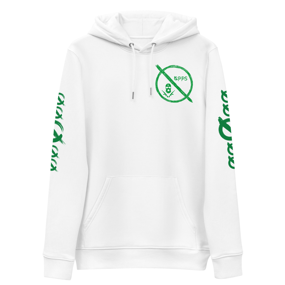 NO WEAPON FORMED 'ROBBER/OPPS' GREEN - Unisex essential eco hoodie