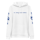 NO WEAPON FORMED FIGHTING ANGEL BLUE/WHITE - Unisex essential eco hoodie