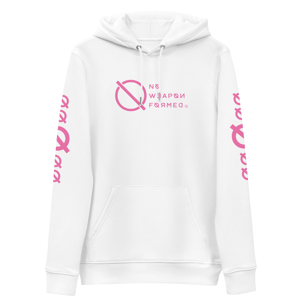 NO WEAPON FORMED 'ANGELS GOT YOUR BACK' PINK - Unisex essential eco hoodie