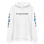 NO WEAPON FORMED 'ARROW & FEATHERS OF PROTECTION' BLUE/WHITE - Unisex essential eco hoodie