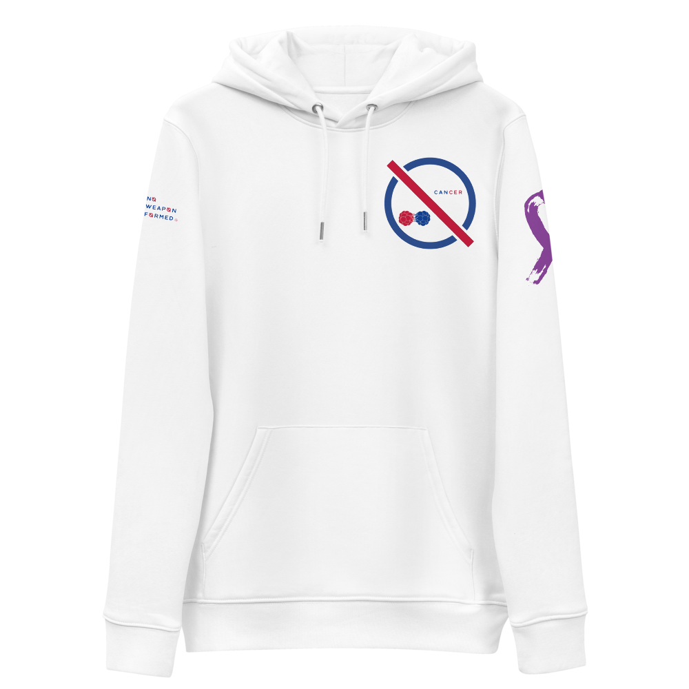 NO WEAPON FORMED 'CANCER' BLUE/RED - Unisex essential eco hoodie