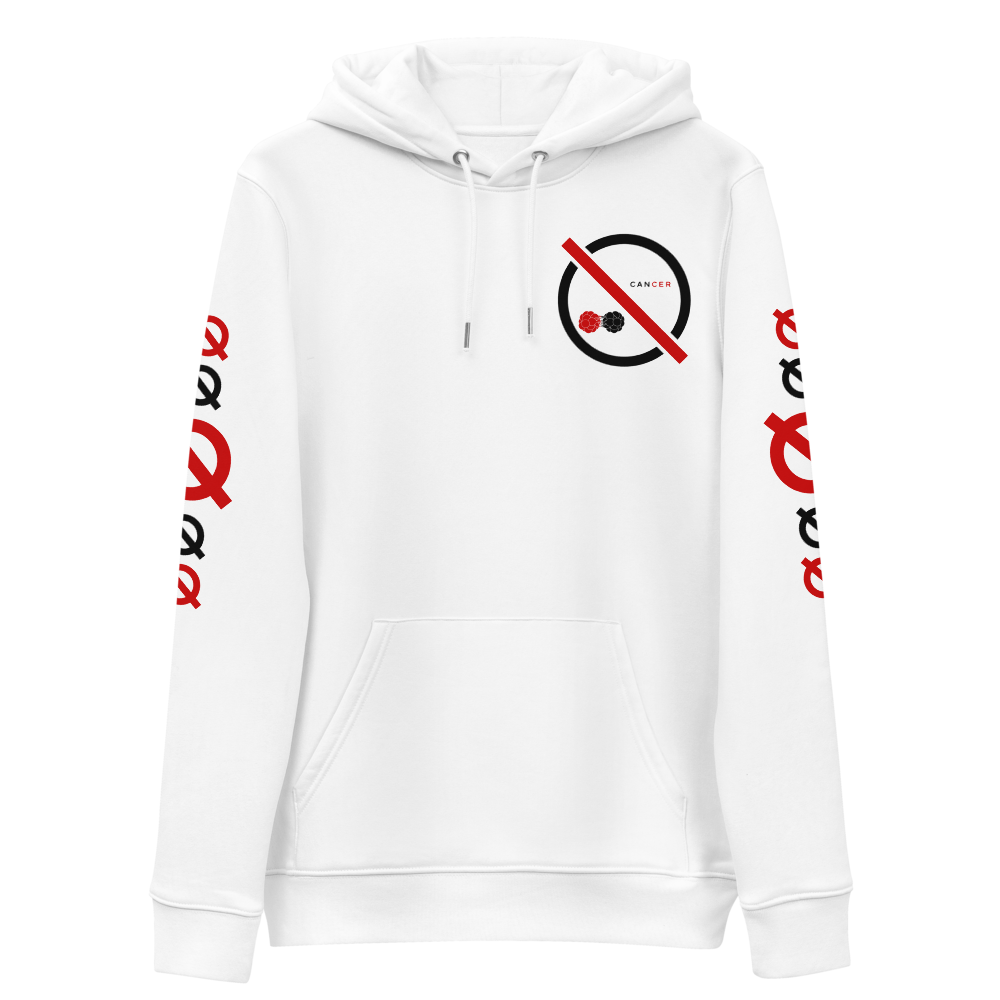 NO WEAPON FORMED 'CANCER' BLACK/WHITE/RED - Unisex essential eco hoodie