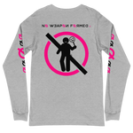 NO WEAPON FORMED 'TWO FACED PPL' HOT PINK/WHITE/BLACK - Unisex Long Sleeve Tee