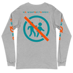 NO WEAPON FORMED 'BACKSTABBERS'  AQUA GREEN/ORANGE - Unisex Long Sleeve Tee