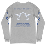 NO WEAPON FORMED 'SAINT MICHAEL THE ARCHANGEL' BLUE/WHITE - Unisex Long Sleeve Tee