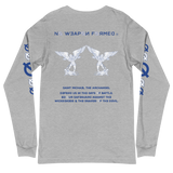 NO WEAPON FORMED 'SAINT MICHAEL THE ARCHANGEL' BLUE/WHITE - Unisex Long Sleeve Tee