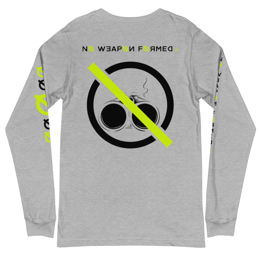 NO WEAPON FORMED 'SHOTGUN' BLACK/WHITE/NEON - Unisex Long Sleeve Tee