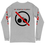 NO WEAPON FORMED 'SHOTGUN' BLACK/RED/WHITE - Unisex Long Sleeve Tee