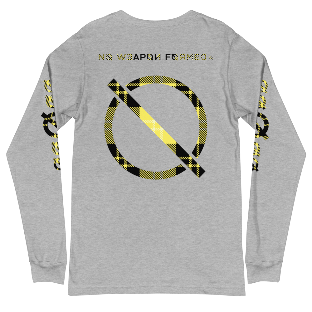 NO WEAPON FORMED FLANNEL BLACK/YELLOW - Unisex Long Sleeve Tee
