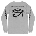 NO WEAPON FORMED HORUS EYE BLACK/WHITE - Unisex Long Sleeve Tee