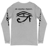 NO WEAPON FORMED HORUS EYE BLACK/WHITE - Unisex Long Sleeve Tee