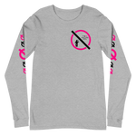 NO WEAPON FORMED 'TWO FACED PPL' HOT PINK/WHITE/BLACK - Unisex Long Sleeve Tee