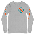 NO WEAPON FORMED 'BACKSTABBERS'  AQUA GREEN/ORANGE - Unisex Long Sleeve Tee