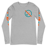 NO WEAPON FORMED 'BACKSTABBERS'  AQUA GREEN/ORANGE - Unisex Long Sleeve Tee