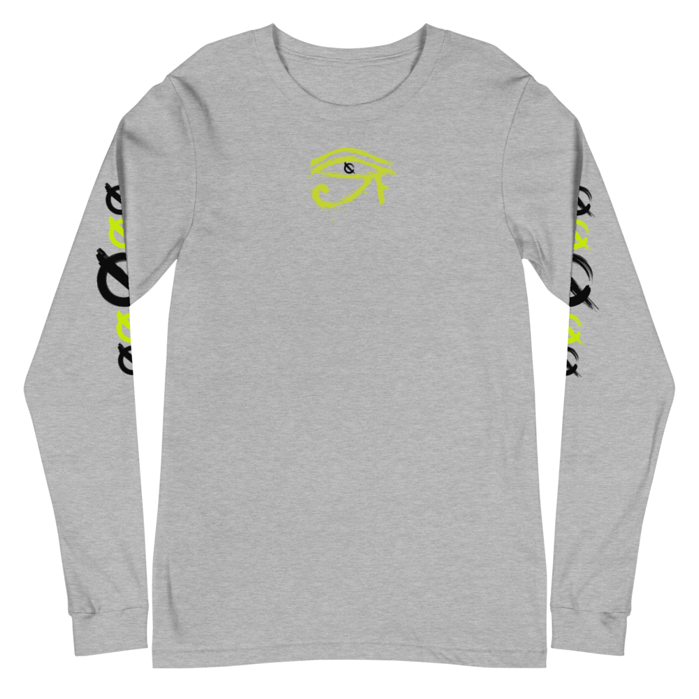 NO WEAPON FORMED HORUS EYE NEON GREEN/WHITE - Unisex Long Sleeve Tee