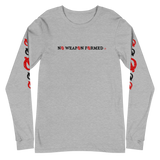 NO WEAPON FORMED 'ARROW & FEATHERS OF PROTECTION' BLACK/RED/WHITE - Unisex Long Sleeve Tee