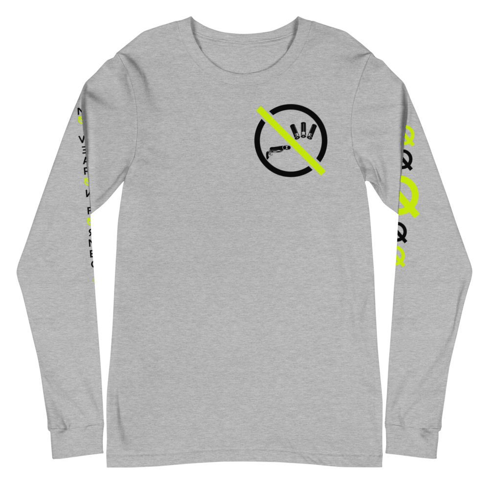 NO WEAPON FORMED 'SHOTGUN' BLACK/WHITE/NEON - Unisex Long Sleeve Tee