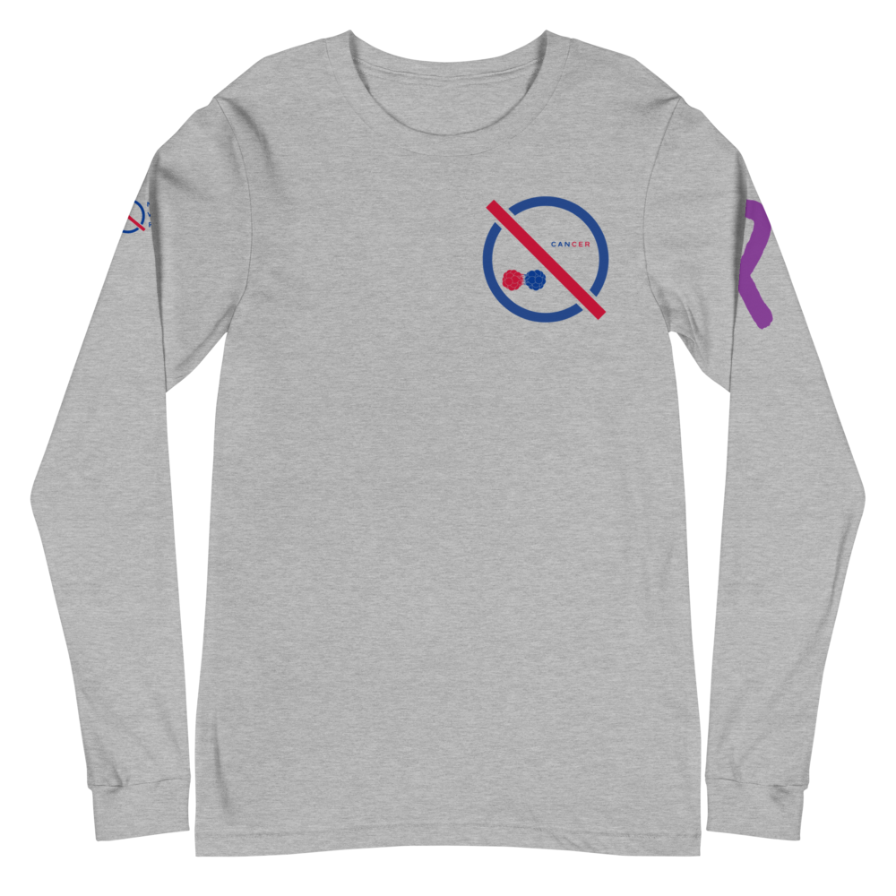 NO WEAPON FORMED 'CANCER' BLUE/RED - Unisex Long Sleeve Tee