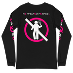 NO WEAPON FORMED 'TWO FACED PPL' HOT PINK/WHITE/BLACK - Unisex Long Sleeve Tee