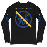 NO WEAPON FORMED 'BACKSTABBERS' BLUE/YELLOW  - Unisex Long Sleeve Tee