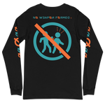 NO WEAPON FORMED 'BACKSTABBERS'  AQUA GREEN/ORANGE - Unisex Long Sleeve Tee