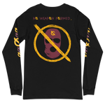 NO WEAPON FORMED 'ROBBER/OPPS' BURGUNDY/GOLD - Unisex Long Sleeve Tee