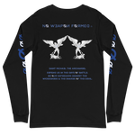 NO WEAPON FORMED 'SAINT MICHAEL THE ARCHANGEL' BLUE/WHITE - Unisex Long Sleeve Tee