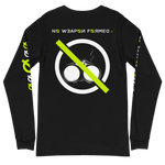 NO WEAPON FORMED 'SHOTGUN' BLACK/WHITE/NEON - Unisex Long Sleeve Tee