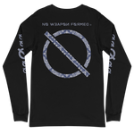 NO WEAPON FORMED PAISLEY NAVY/WHITE BANDANA PRINT - Unisex Long Sleeve Tee