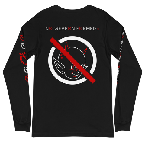 NO WEAPON FORMED 'DEVIL' BLACK/RED/WHITE - Unisex Long Sleeve Tee