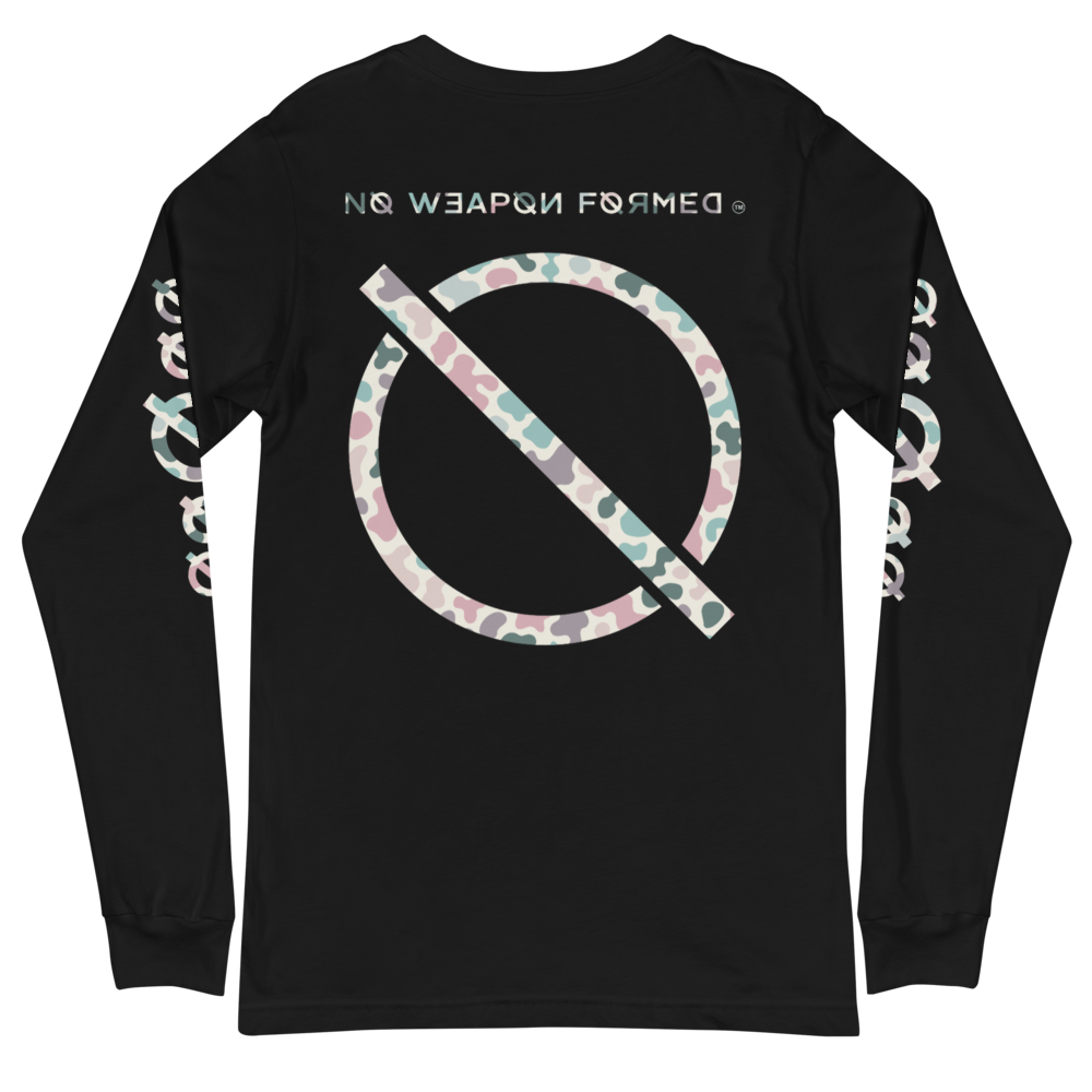 NO WEAPON FORMED PASTEL CAMO LOGO - Unisex Long Sleeve Tee
